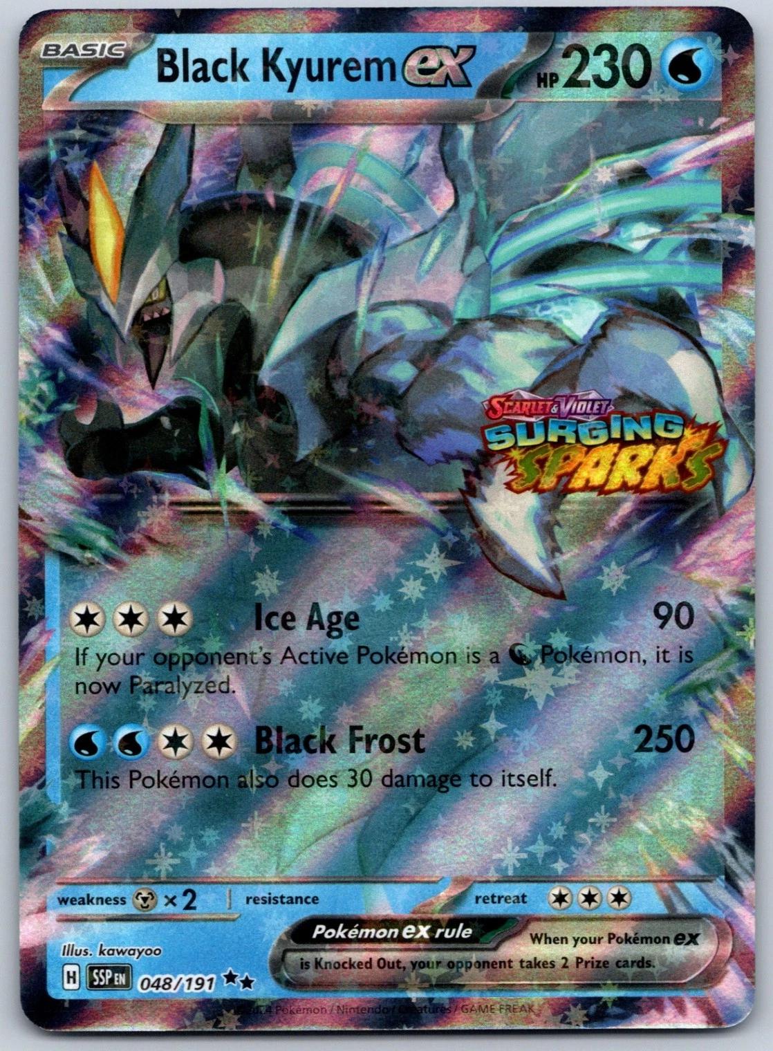 Surging Sparks Black Kyurem Ex [Stamped] Pokémon card